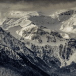 Snow capped mountains