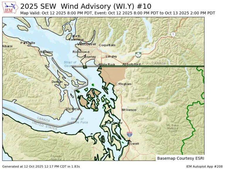 Wind Advisory Whatcom County