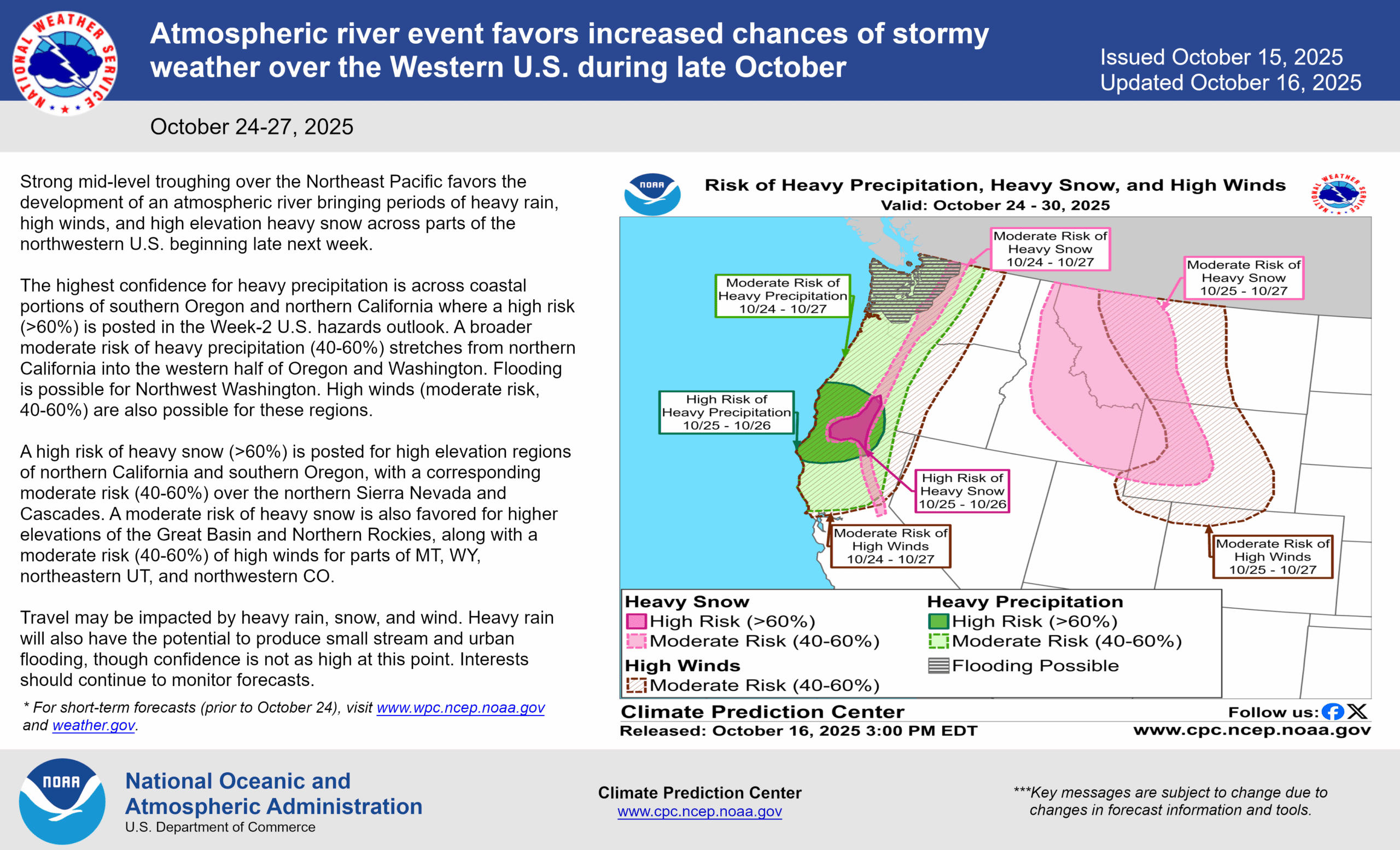 NOAA Atmospheric River storm info