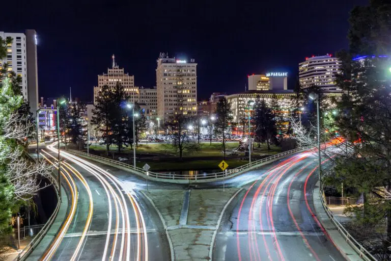 Spokane at night