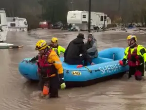 Water rescue at RV park in Orting, Wash. (Photo: Pierce County Sheriff's Dept.)