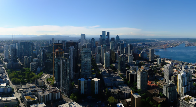 Seattle skyline on June 16, 2026. (Photo: Space Needle Web Camera)