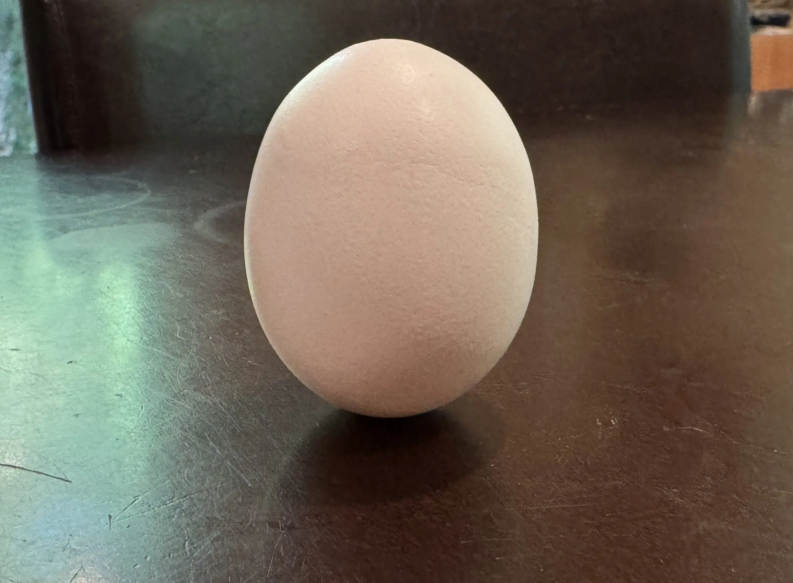Egg standing on its end
