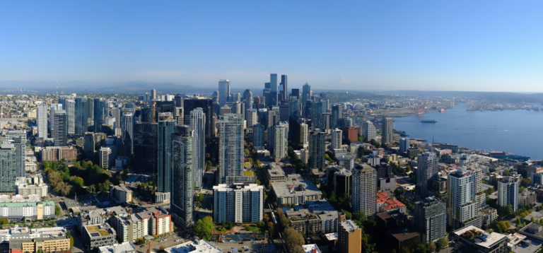Seattle on a sunny day on Sept. 17, 2026 (Photo: Space Needle Web Camera)