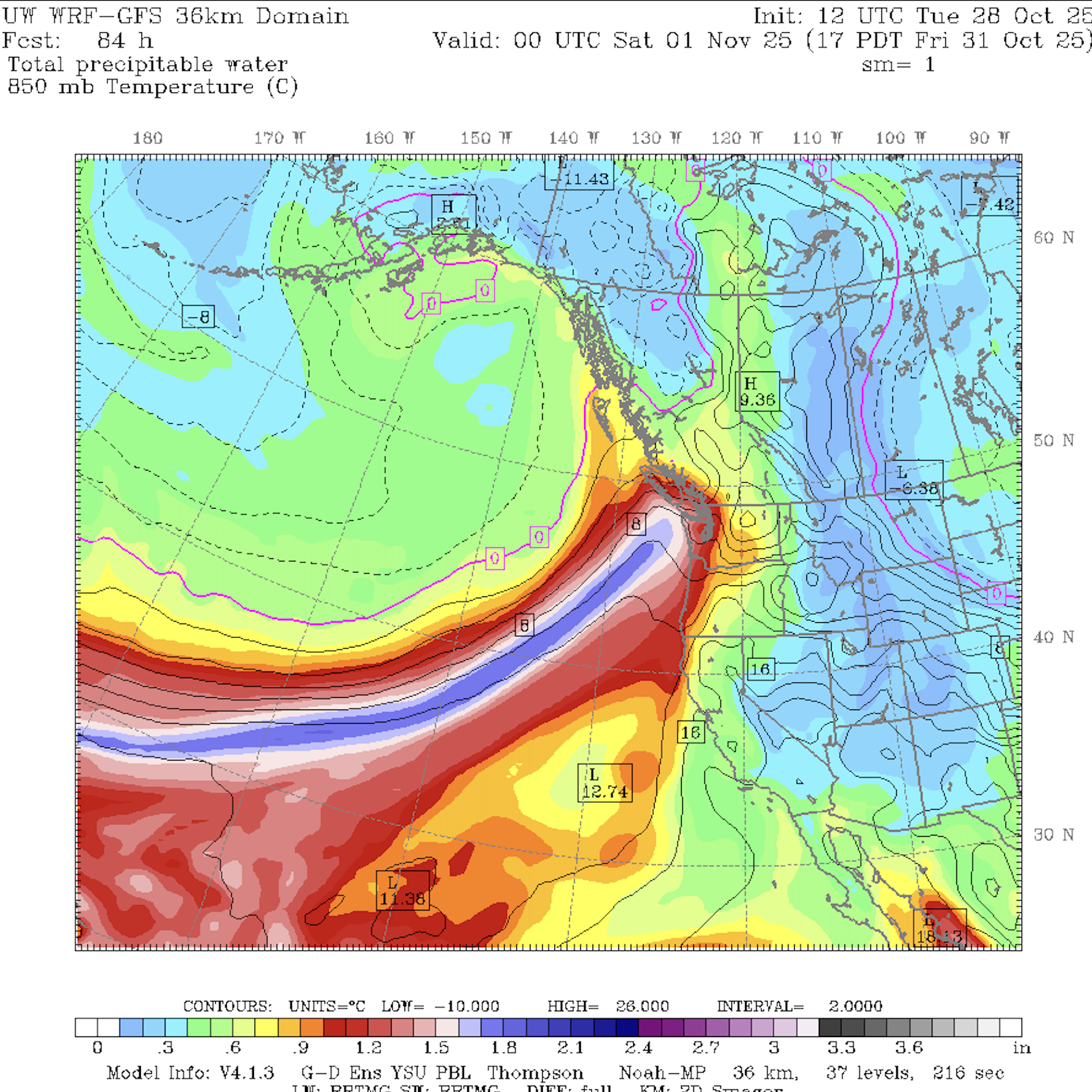 Atmospheric River map Oct. 31