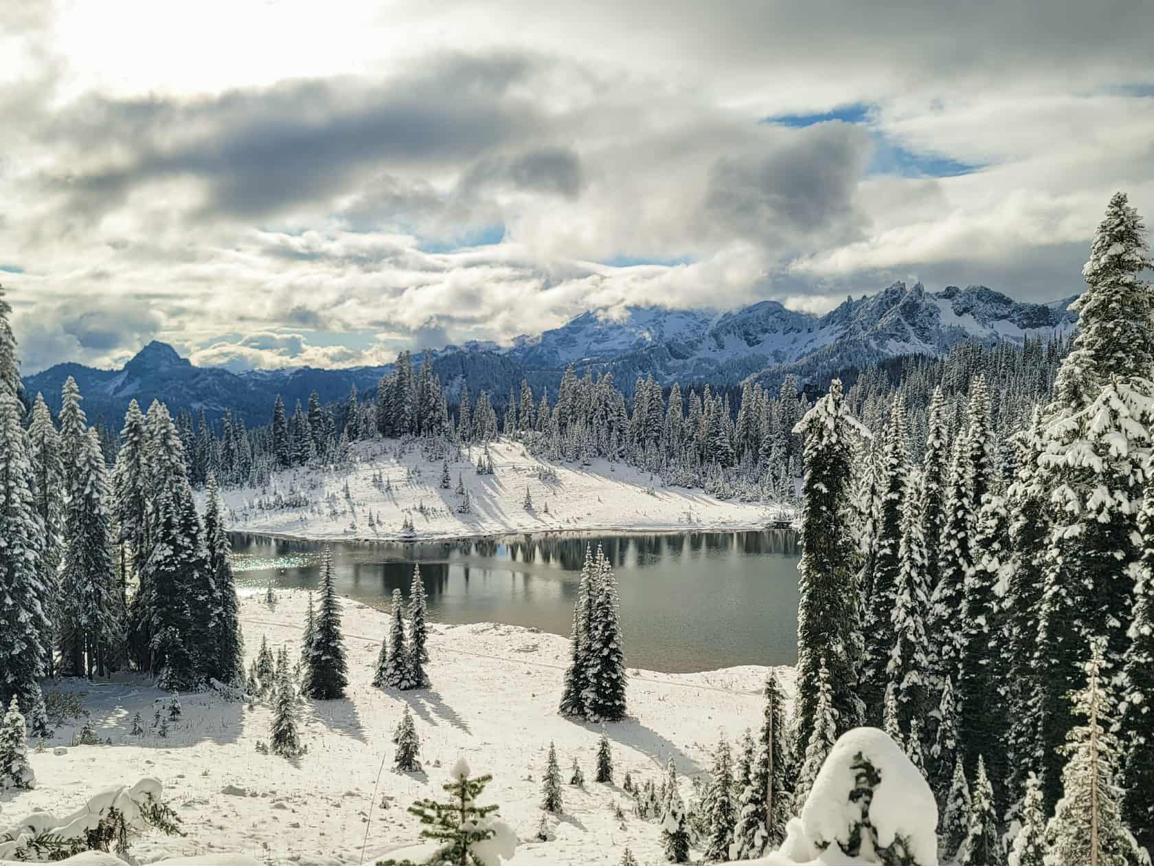 Chinook Pass Snow October 2025