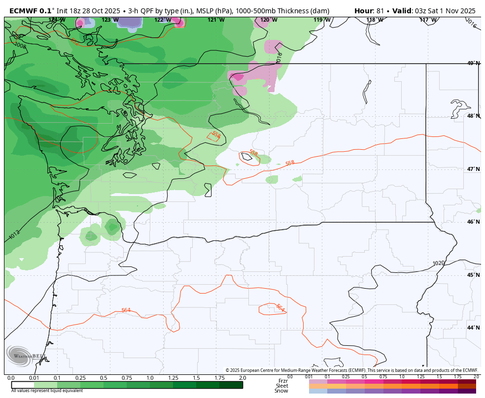 3 hour rainfall map
