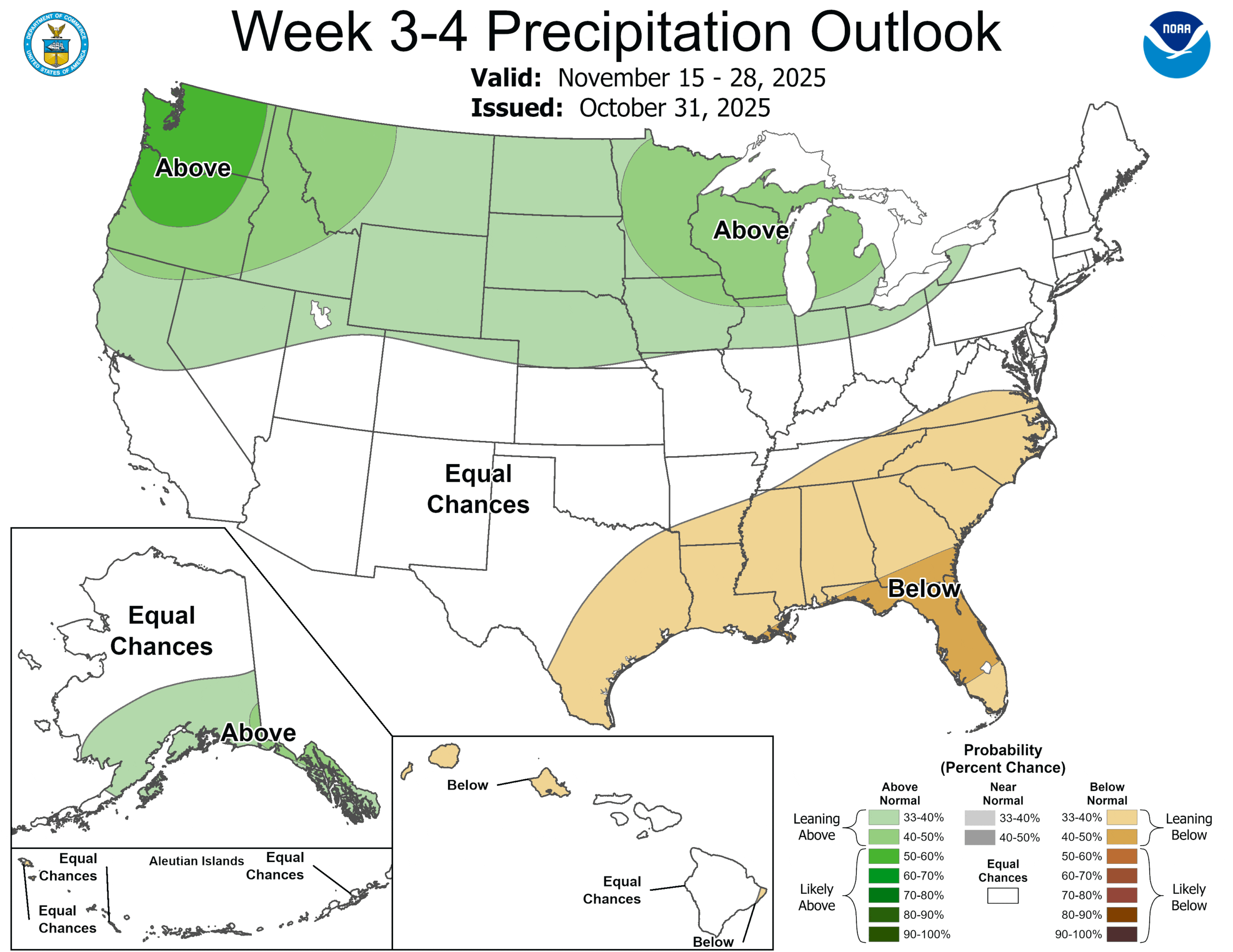 NOAA 3-4 week outlook