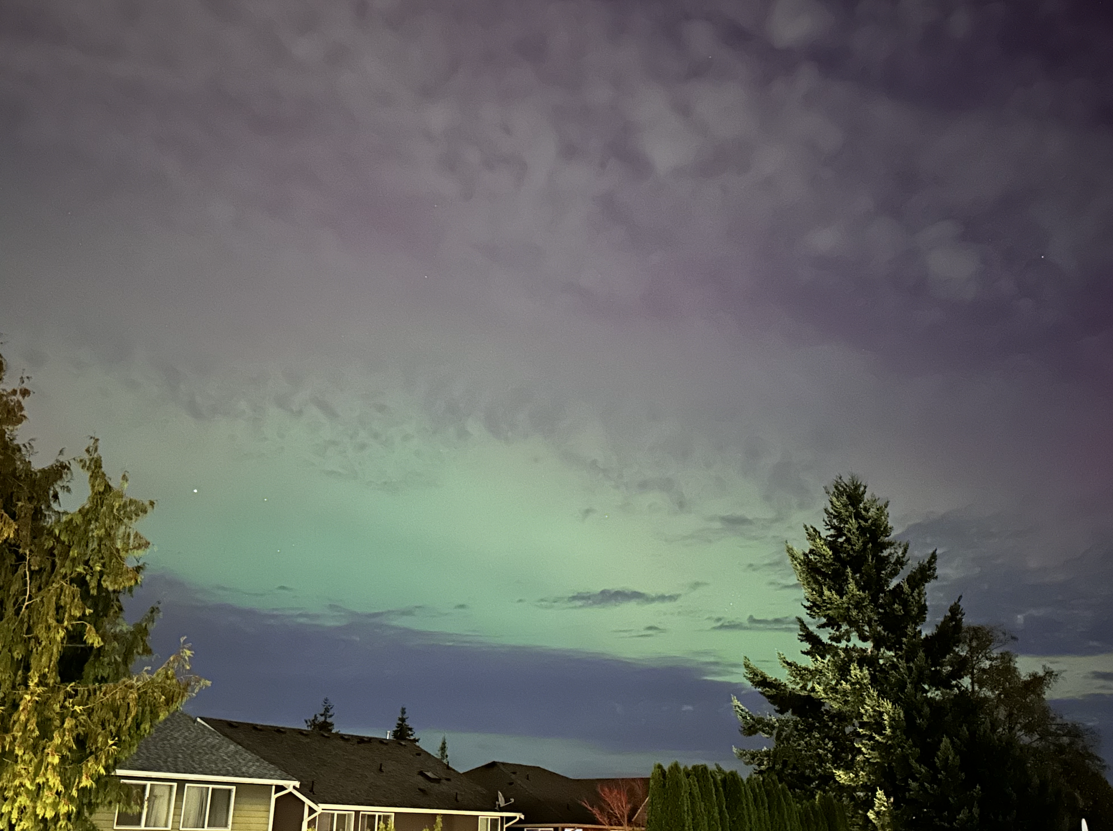 Northern Lights over Snohomish County on Nov. 11, 2025.