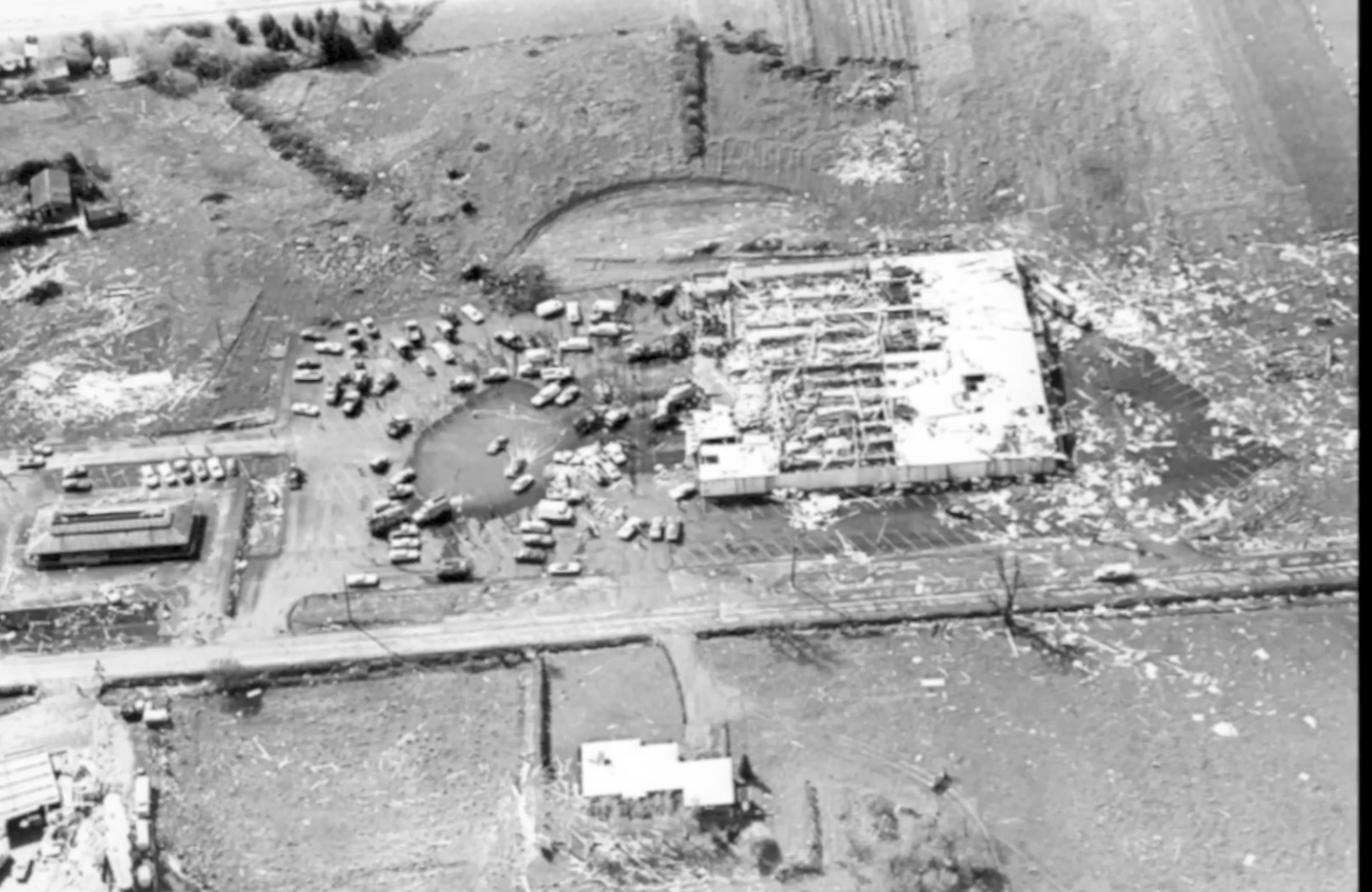 Damage from Vancouver 1972 tornado