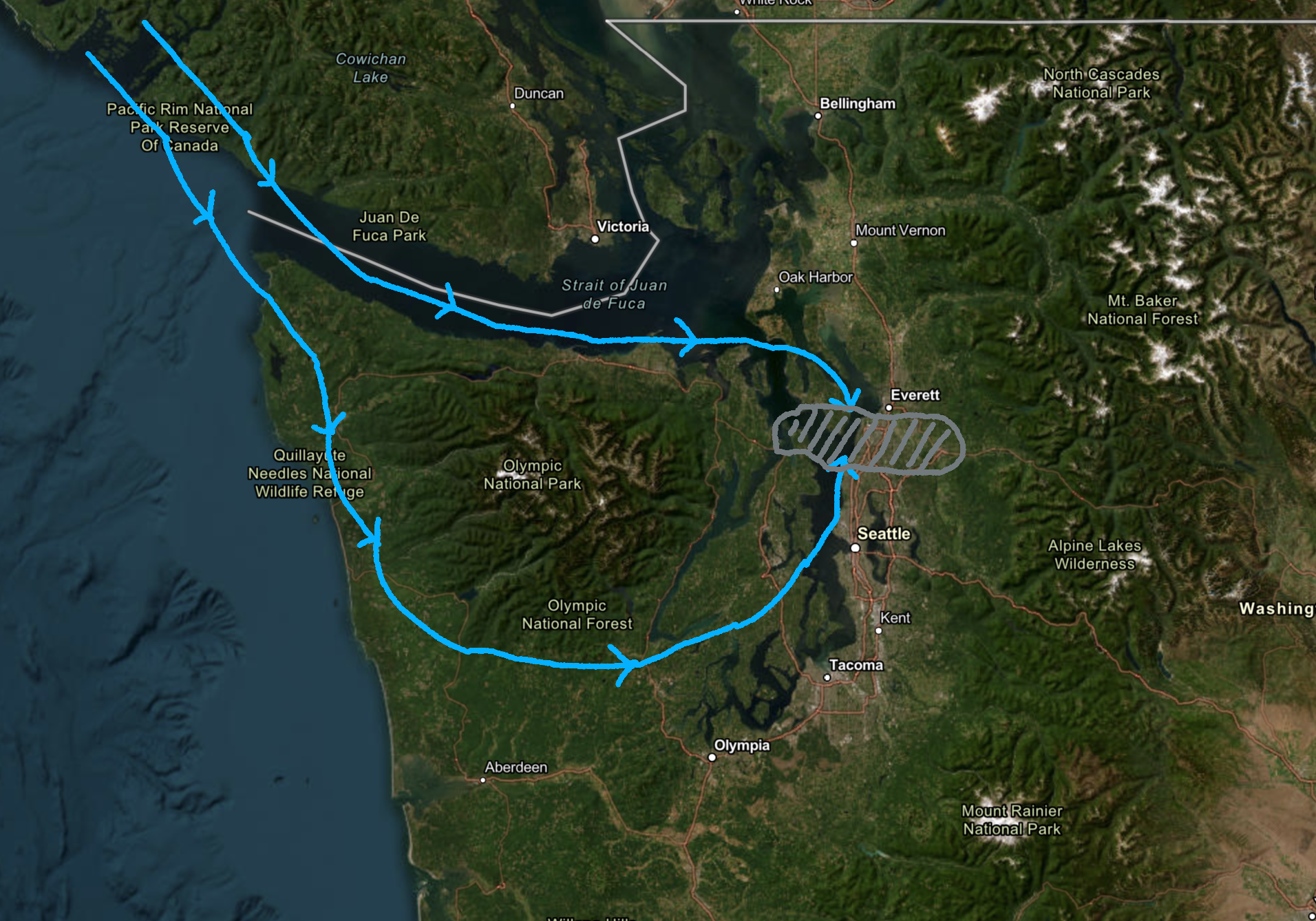 Puget Sound Convergence Zone Setup