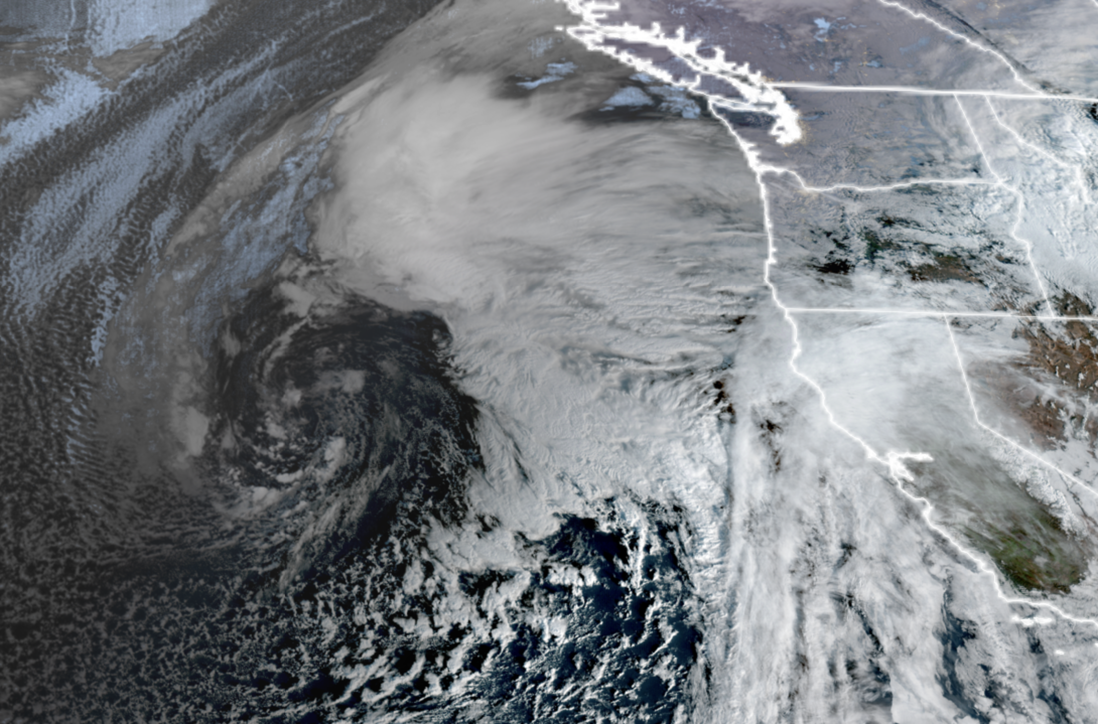 GOES-18 Satellite image for Jan. 2, 2026.