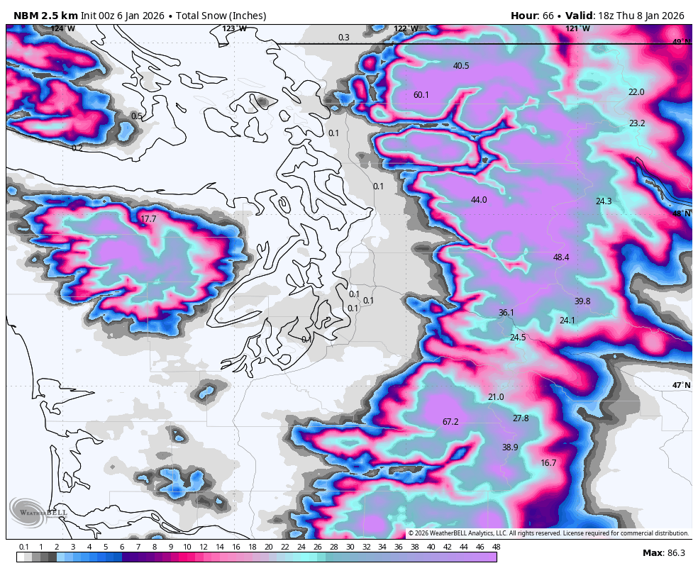 Snowfall map