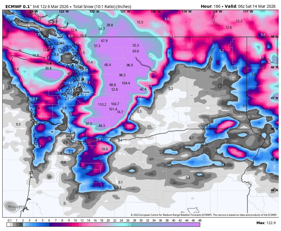 Snowfall map