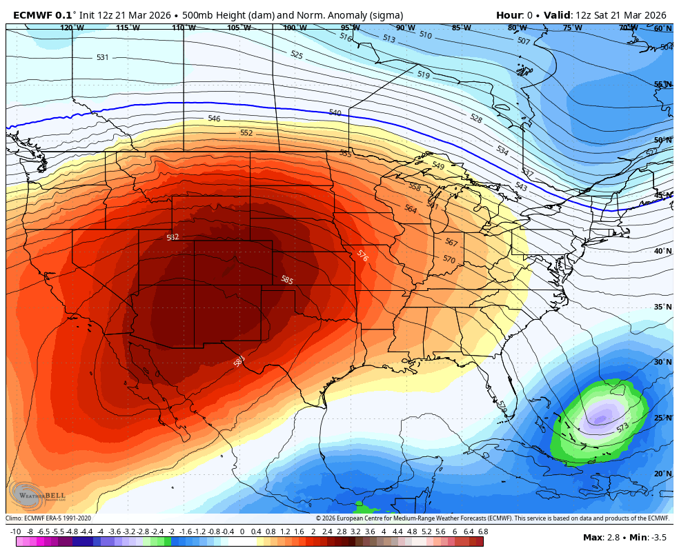 Just call this "Look where the heat dome is"