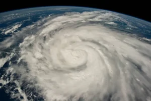 NASA image of a hurricane as seen from International Space Station