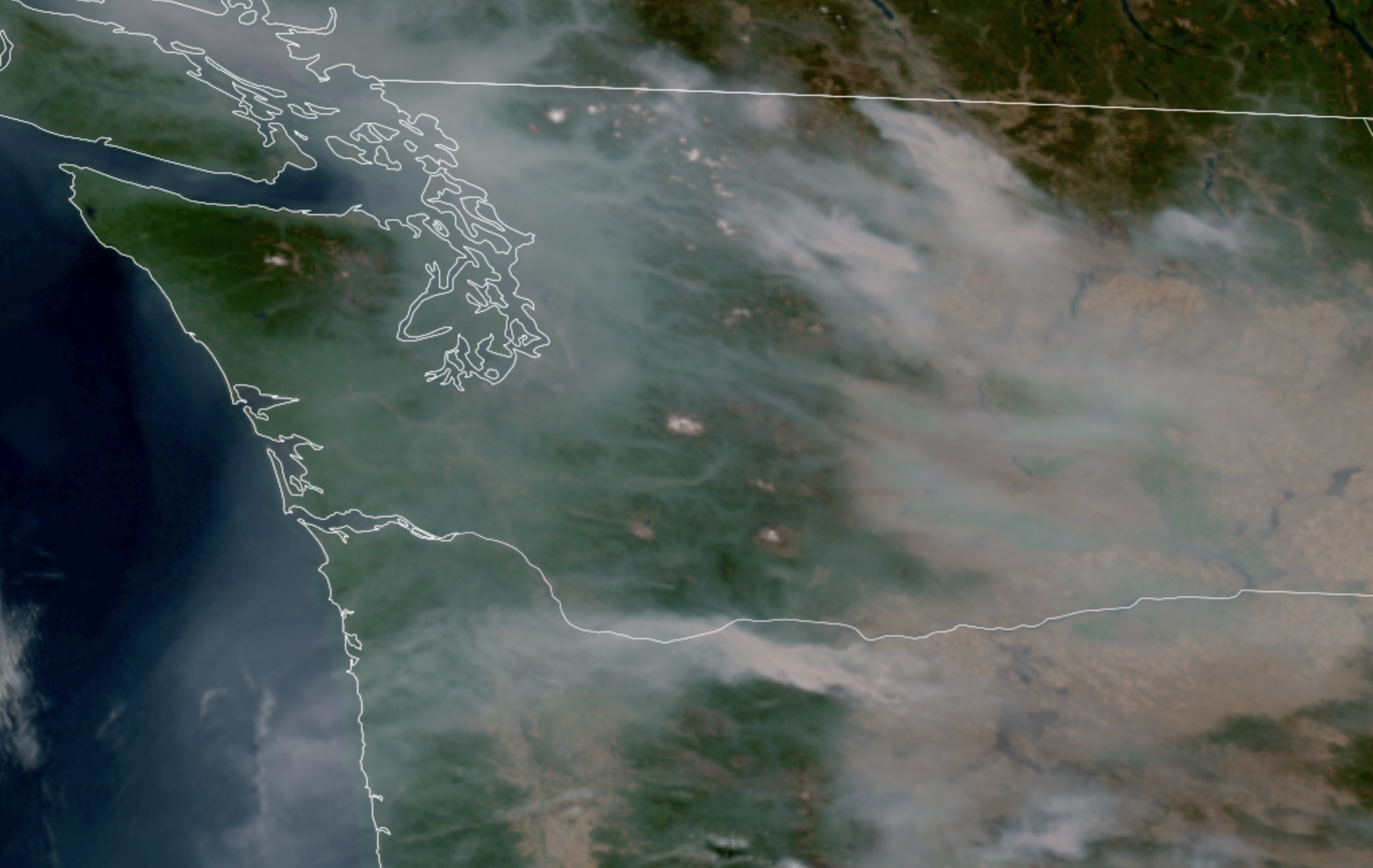 Smoky satellite image
