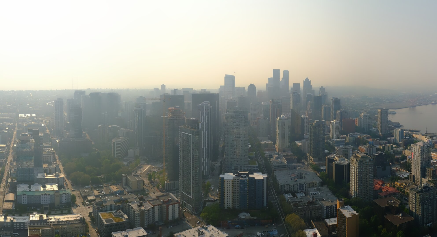 Smoky Seattle Skyline