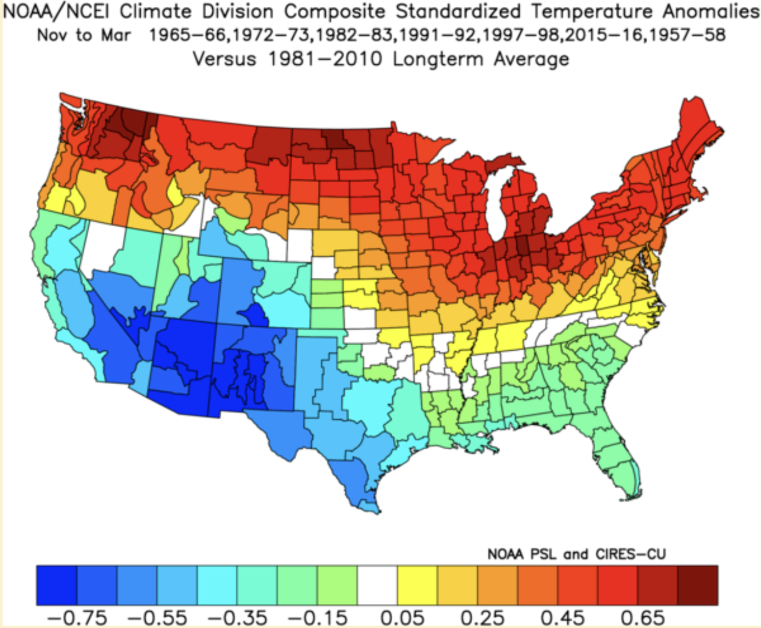 El Nino Temperature Anomalies