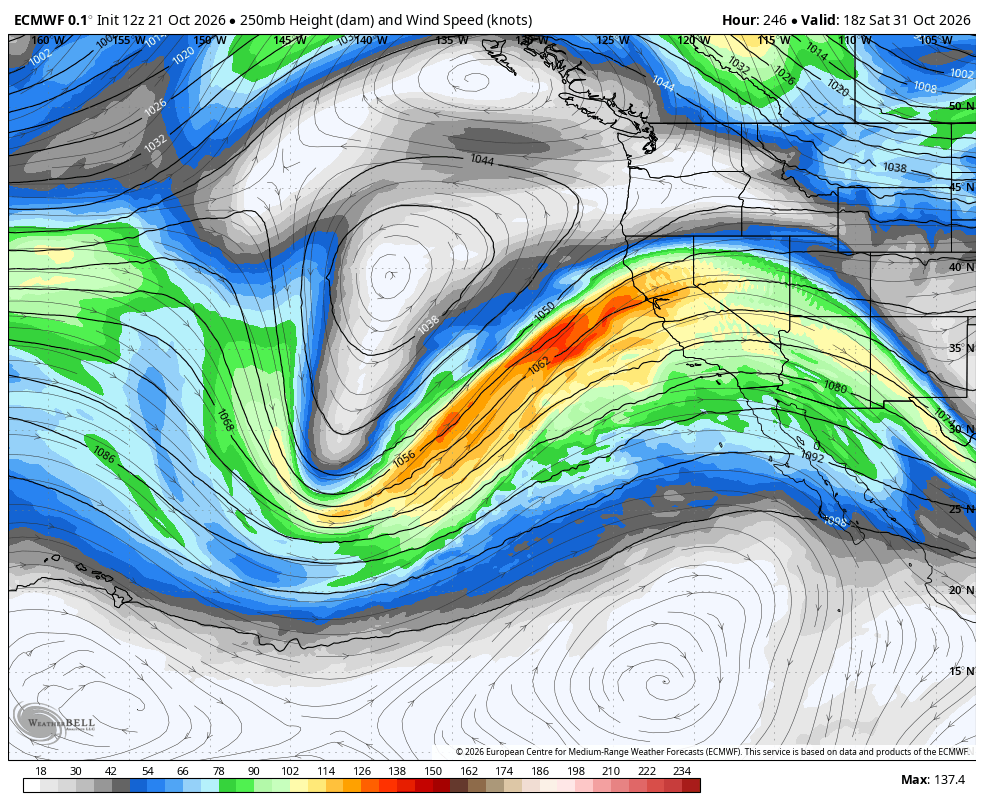 EMCWF surface chart forecast for the weekend -- That's as close as the storm gets to us this weekend?